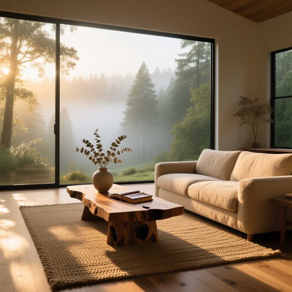 10 советов для гостиной с акцентом на природе — как создать созерцательный интерьер