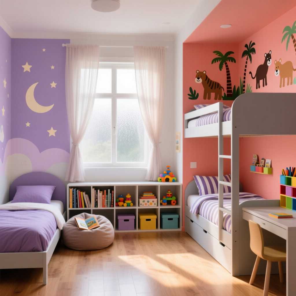 Детская комната для двух детей - 50+ идей зонирования, хранения и дизайна от родителей Детская комната для двух детей: 50+ идей зонирования, хранения и дизайна от родителей