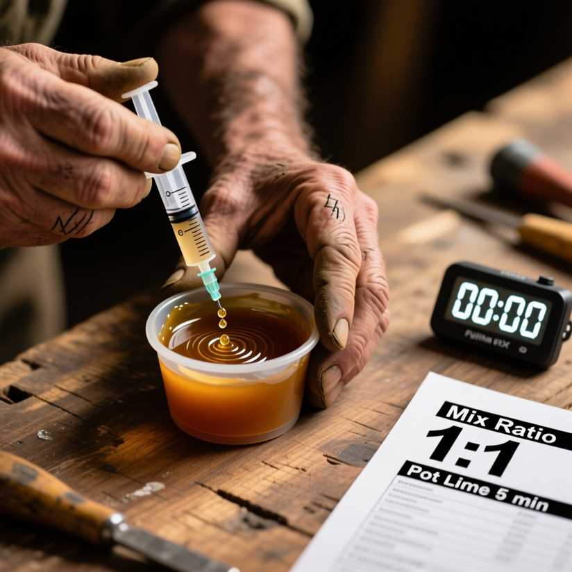 Правильные пропорции смешивания и время отверждения двухкомпонентного эпоксидного клея