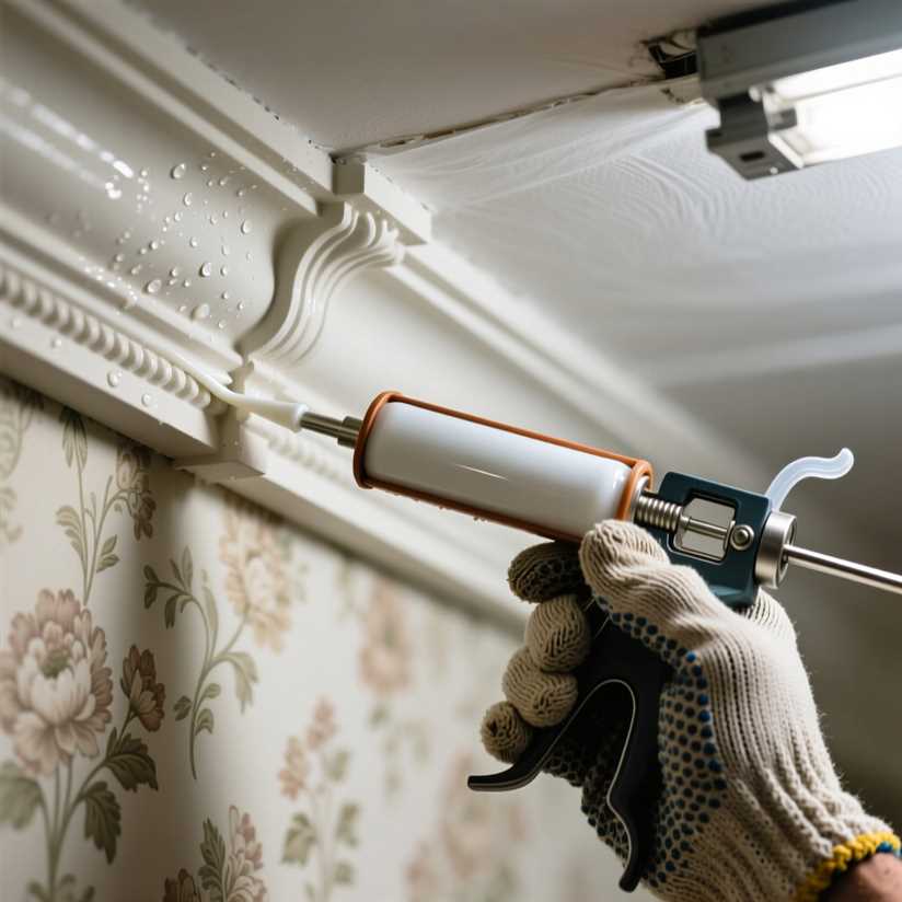 Надежное крепление потолочного плинтуса из пенопласта к обоям и натяжному потолку