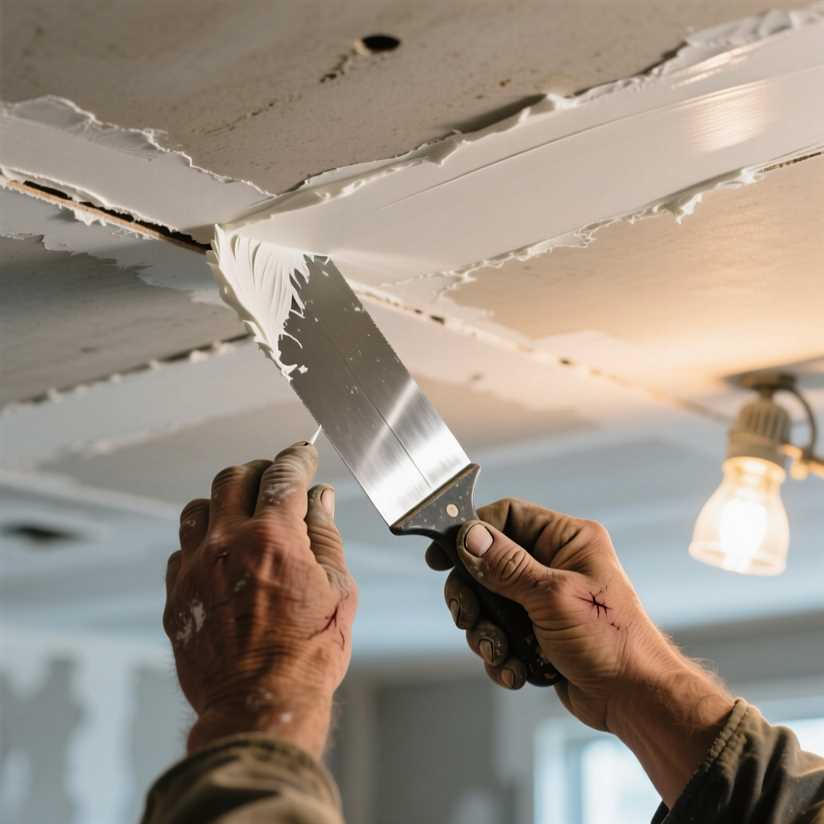 Технология шпаклевания потолка под покраску подготовка и нанесение смеси