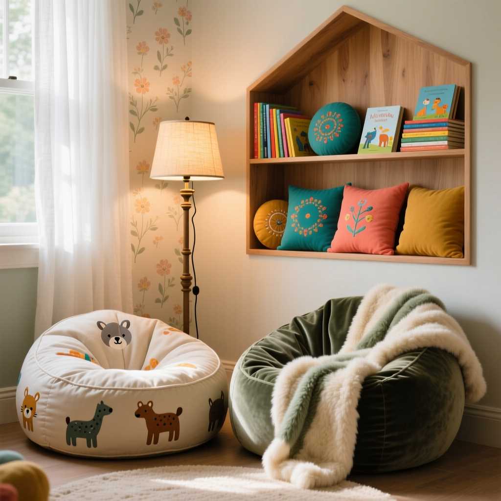 Фотография - Как сделать детскую комнату уютной и функциональной: идеи с подушками и покрывалами