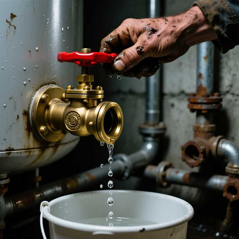 Слив воды из водонагревателя через предохранительный клапан с рычажком