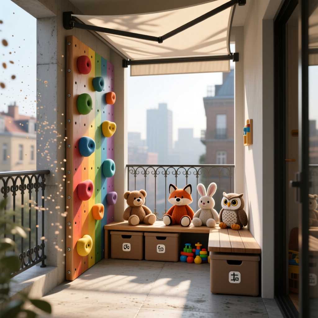Как создать игровую зону на балконе для родителей с ограниченным пространством