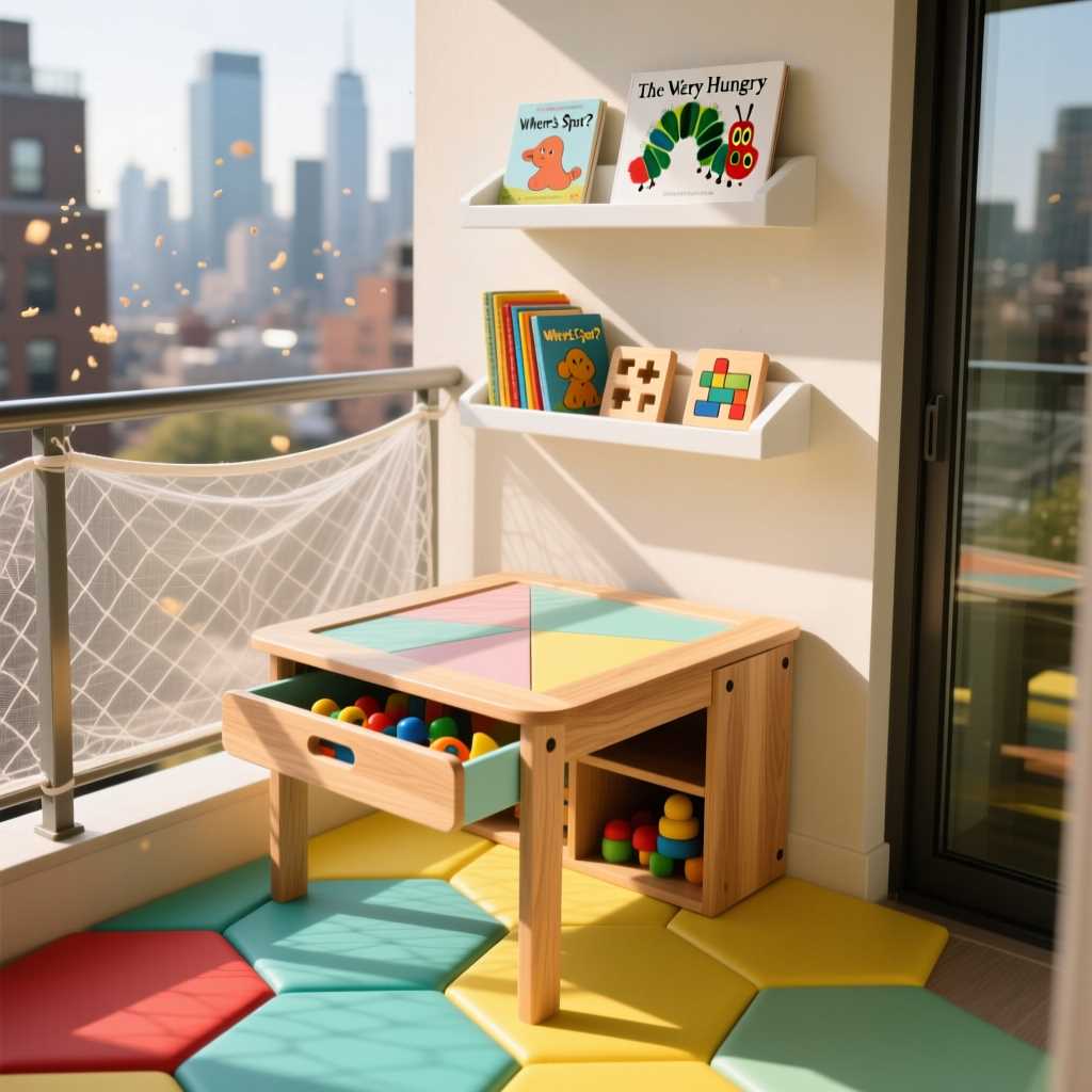 Как создать игровую зону на балконе для родителей с ограниченным пространством