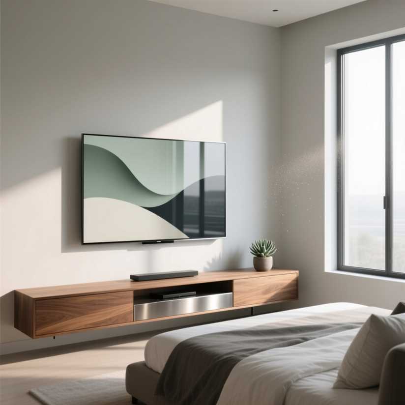 Оптимальная высота установки телевизора в спальне для комфортного просмотра